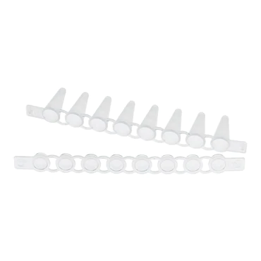 艾本德Eppendorf PCR Tube Strips, 0.1 mL, PCR 潔凈級(jí), 帶平蓋（10 × 12 條）